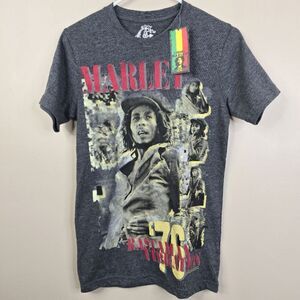 NEW Zion Rootswear Bob Marley '76 Rastaman Vibration Frontside Graphic Tee Small
